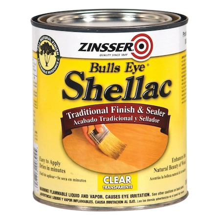 Zinsser Bulls Eye Clear Shellac Flat Quart 304H